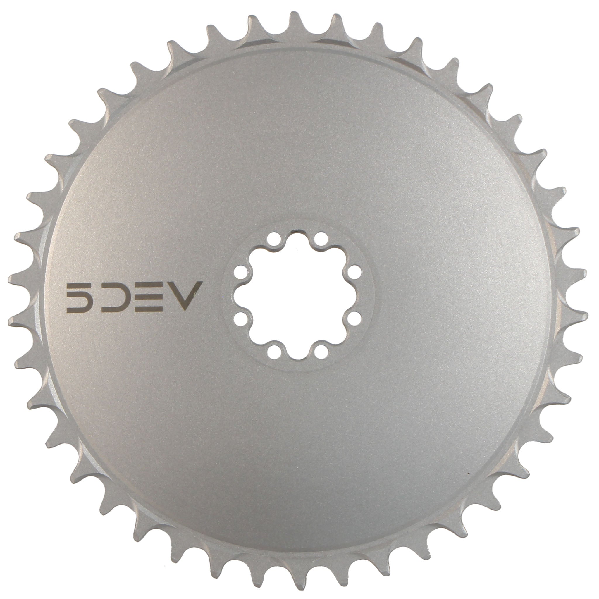 5Dev Aluminum Aero Road Chainring, 8-Bolt Sram, 42T, Raw-0