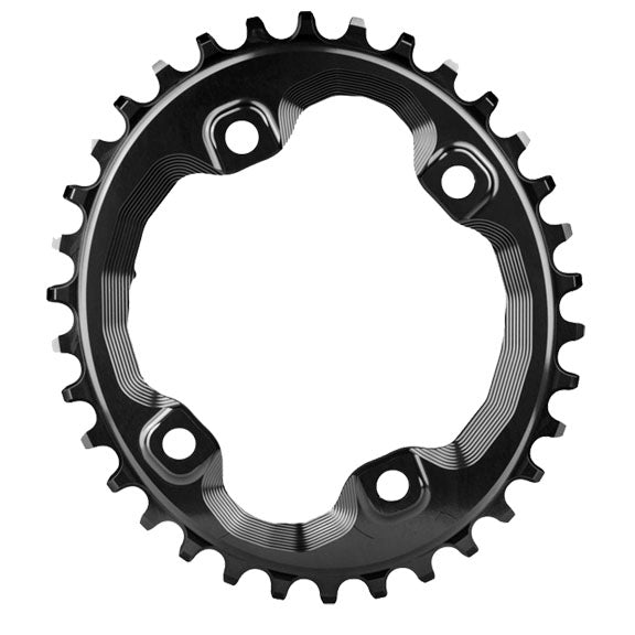 Absolute Black XT Asym 96BCD Oval Chainring, 30T - Black-0