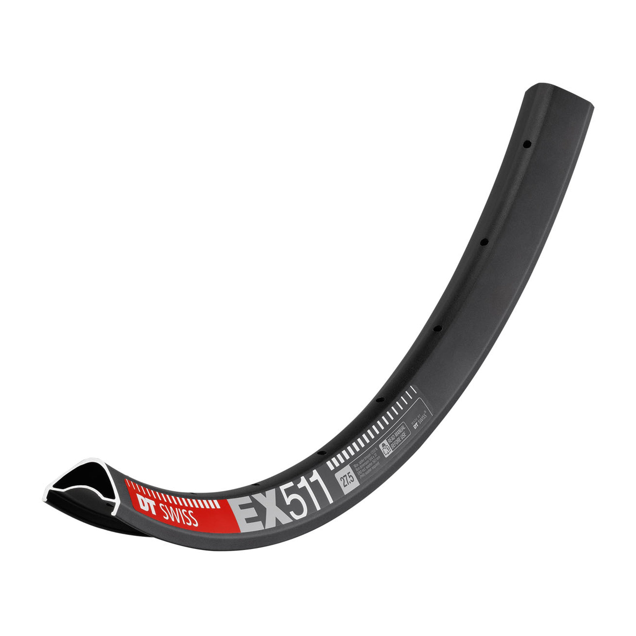 DT Swiss EX 511 Tubeless Ready 27.5" Disc Rim, 32h, Black-0
