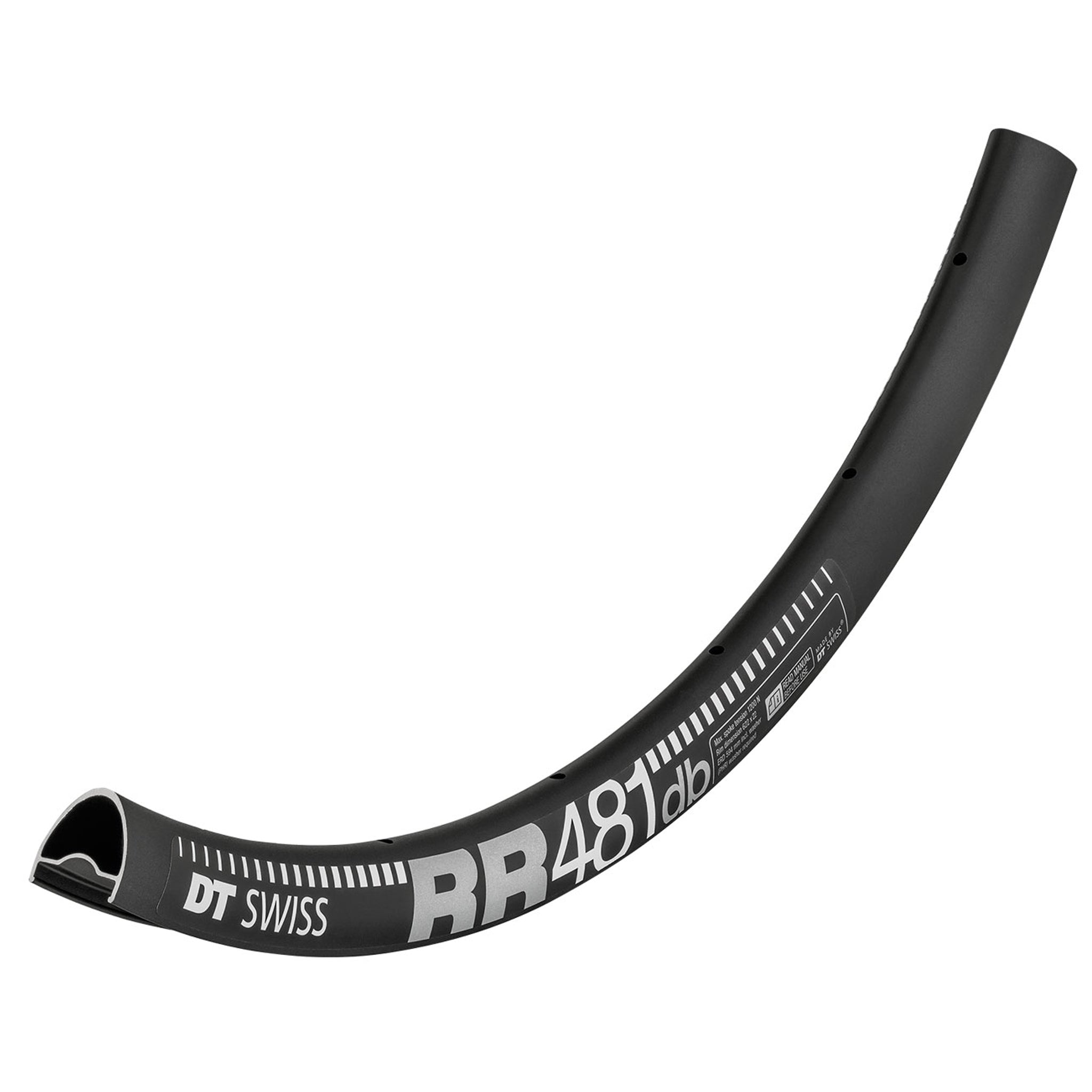 DT Swiss RR 481 Tubeless Ready 700c Disc Rim, 24h, Black-0