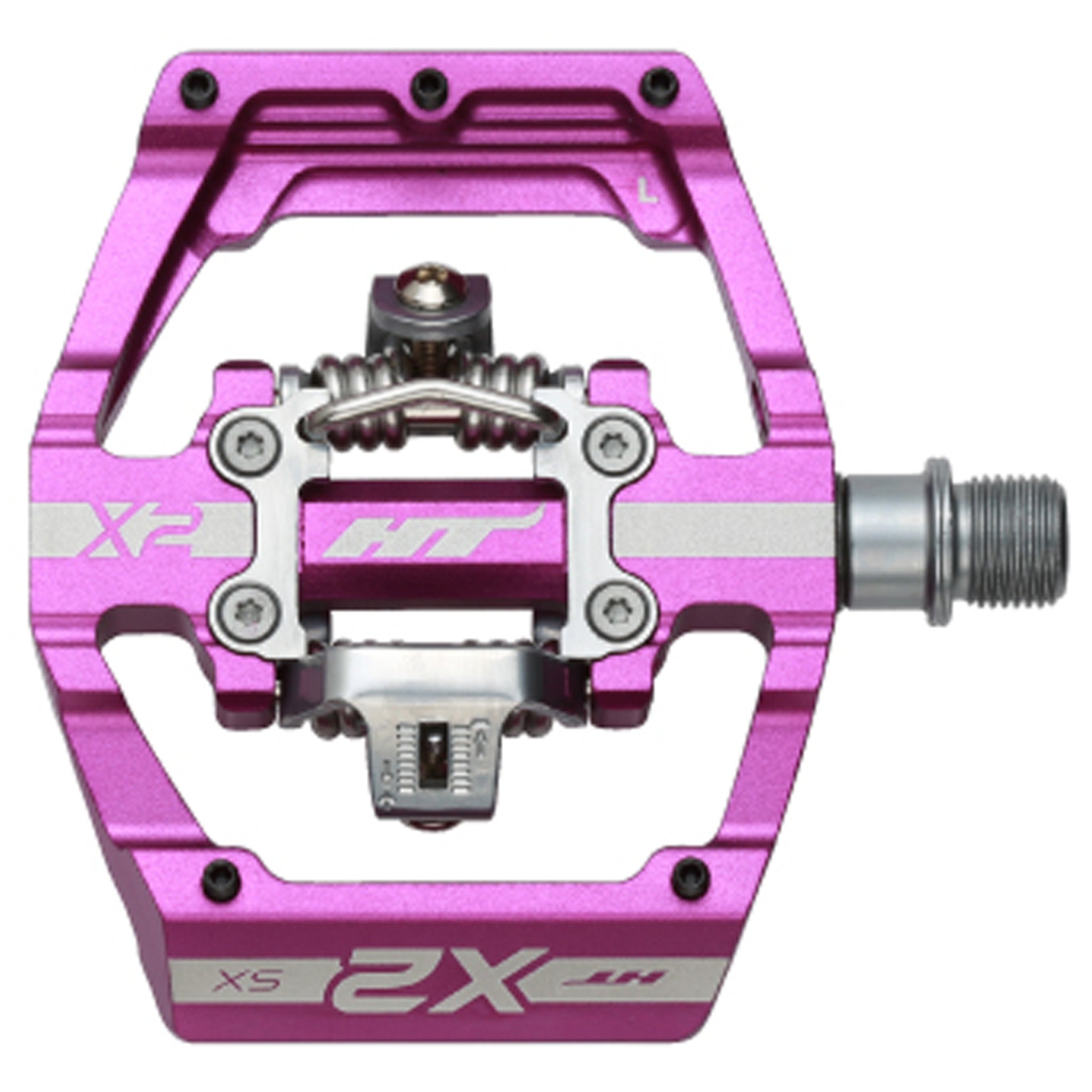 HT Pedals X2-SX Clipless Platform Pedals, CrMo - Purple-0