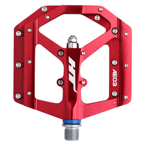 HT Pedals AE03 Evo+ Platform Pedals, CrMo - Red-0