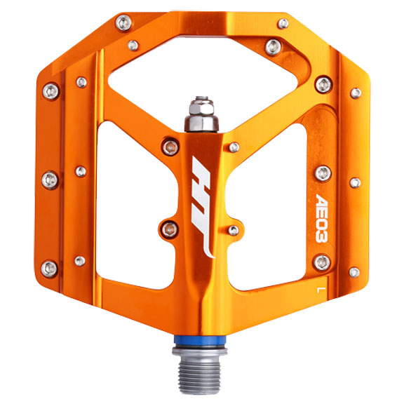 HT Pedals AE03 Evo+ Platform Pedals, CrMo - Orange-0
