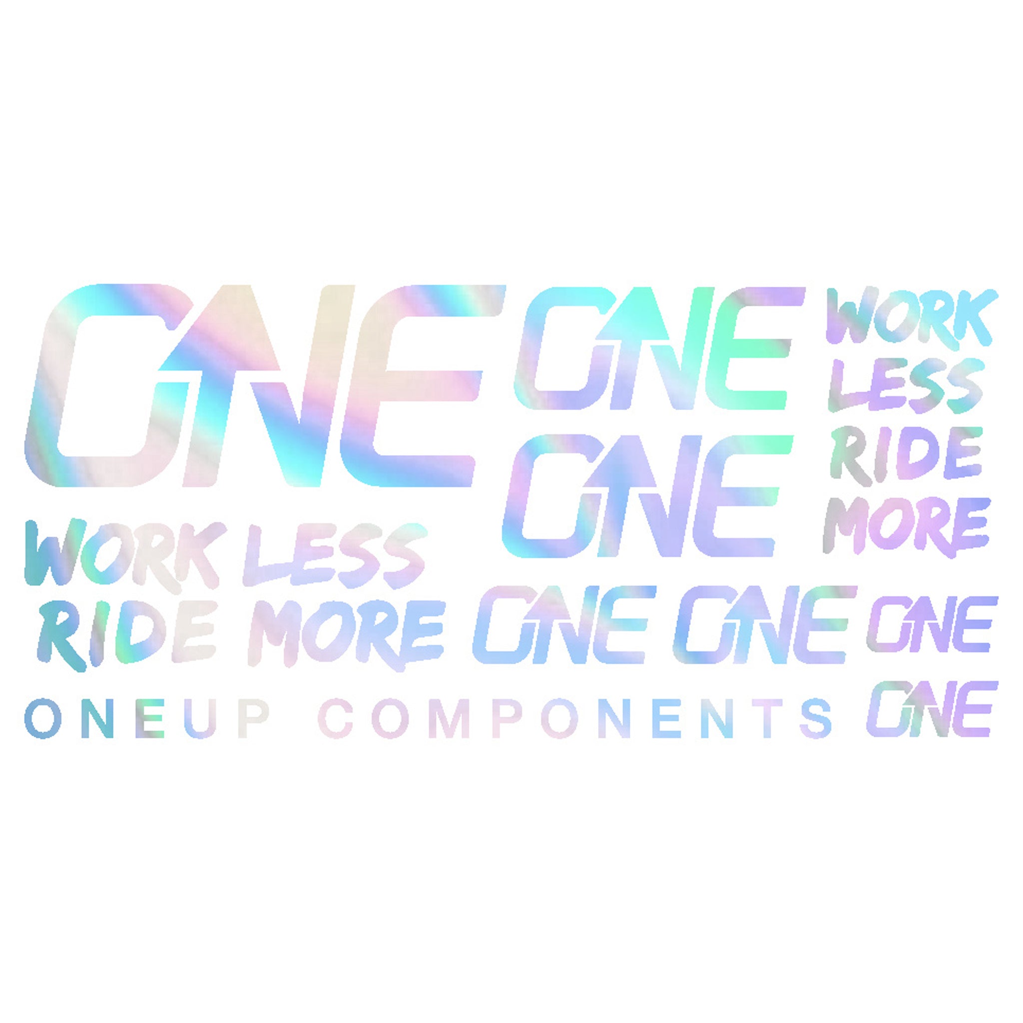 OneUp Components Riser Bar Decal Kit, Oil Slick-0