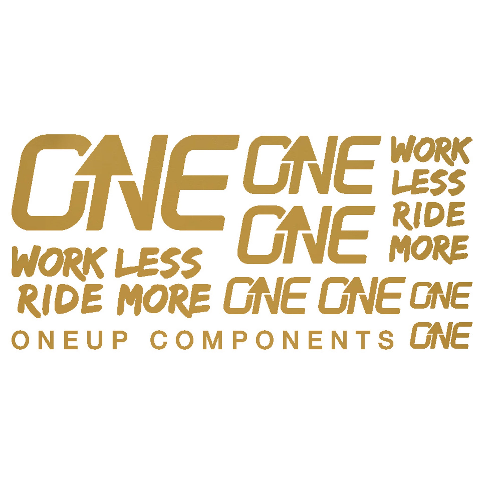 OneUp Components Riser Bar Decal Kit, Gold-0