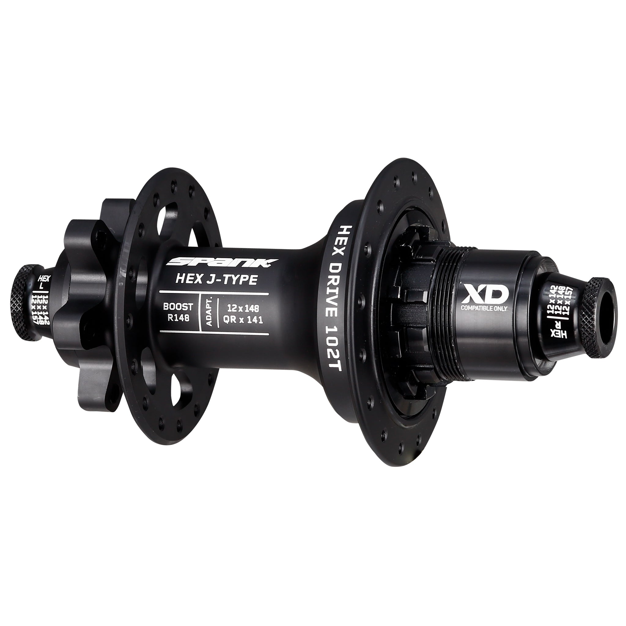 Spank HEX J-Type 6B Disc Rear Hub, 32h, 12x148mm, XD-0