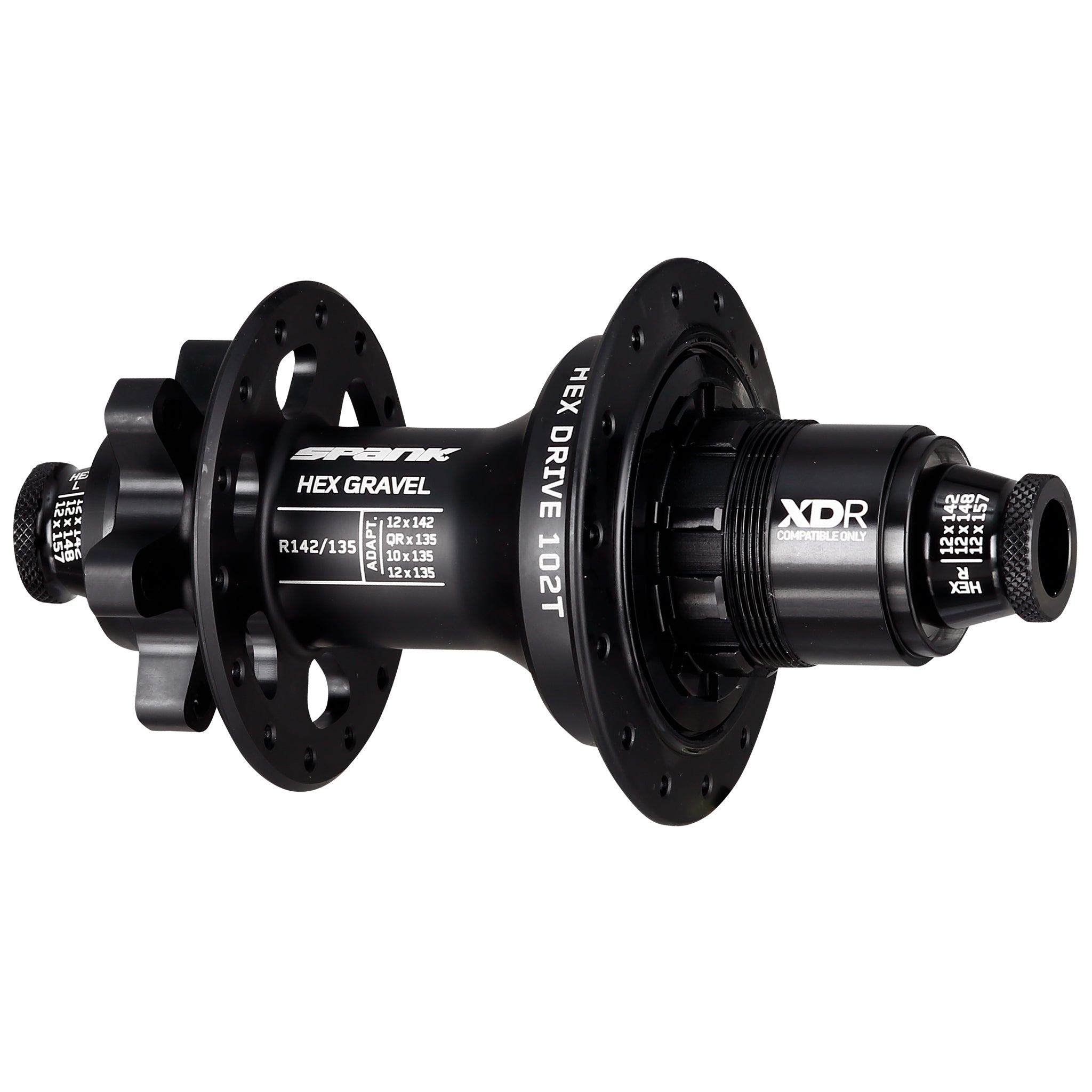 Spank HEX Gravel 6B Disc Rear Hub, 28h, 12x142mm, XDR-0