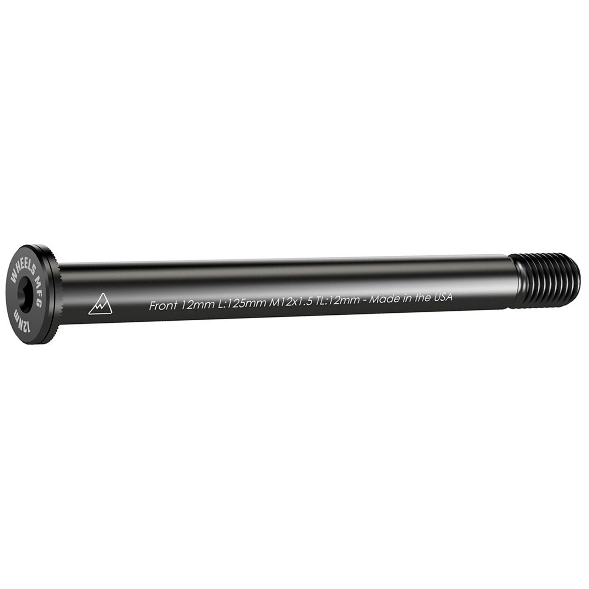 Wheels Mfg Thru-Axle, Front, 12mm, 1.5x125mm - Blk-0