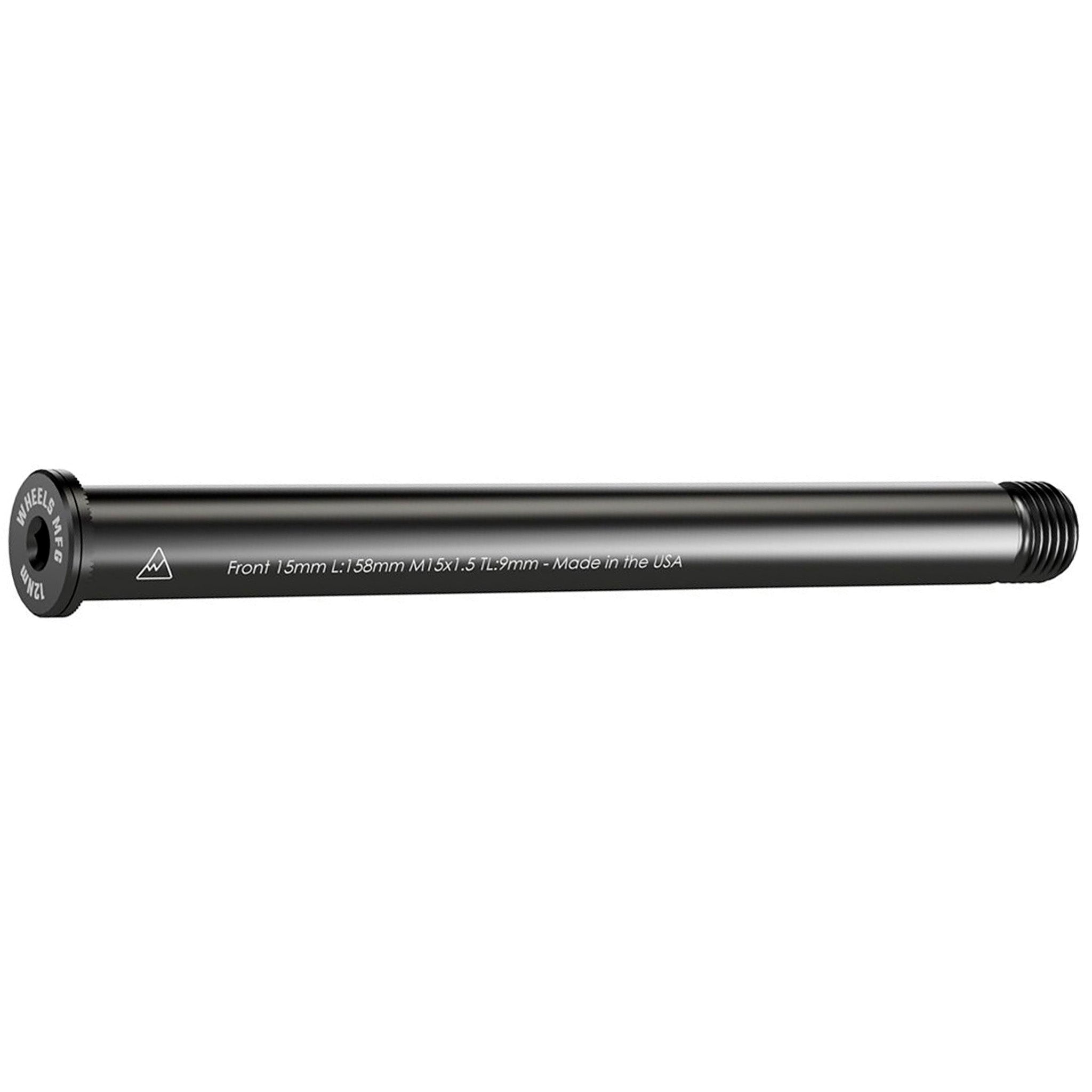 Wheels Mfg Thru-Axle, Front, 15mm, 1.5x158mm - Blk-0