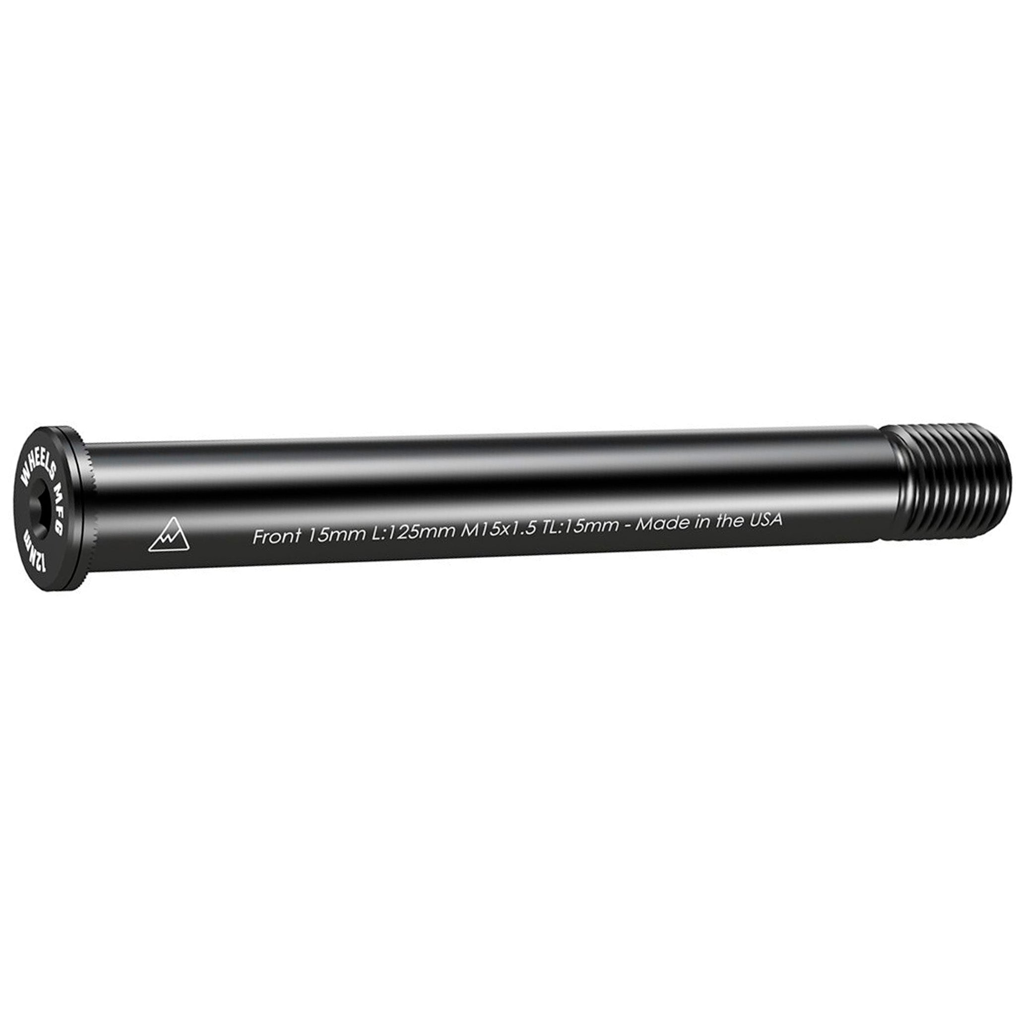Wheels Mfg Thru-Axle, Front, 15mm, 1.5x125mm - Blk-0