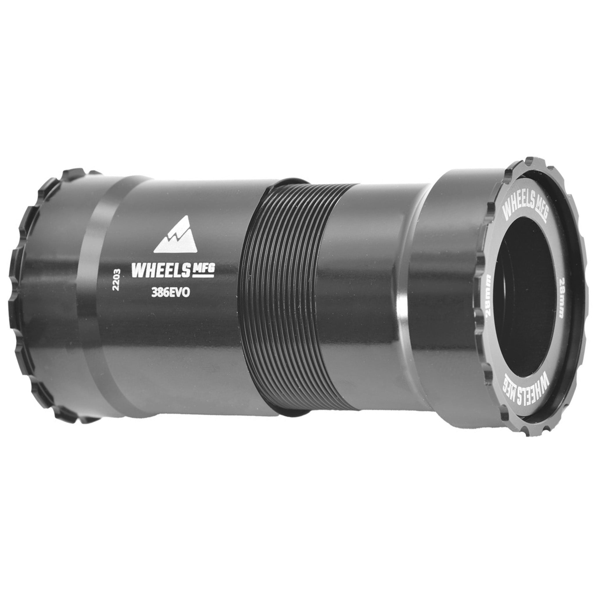 Wheels Mfg 386EVO Threaded BB, Praxis M30/28, Base - Black-0