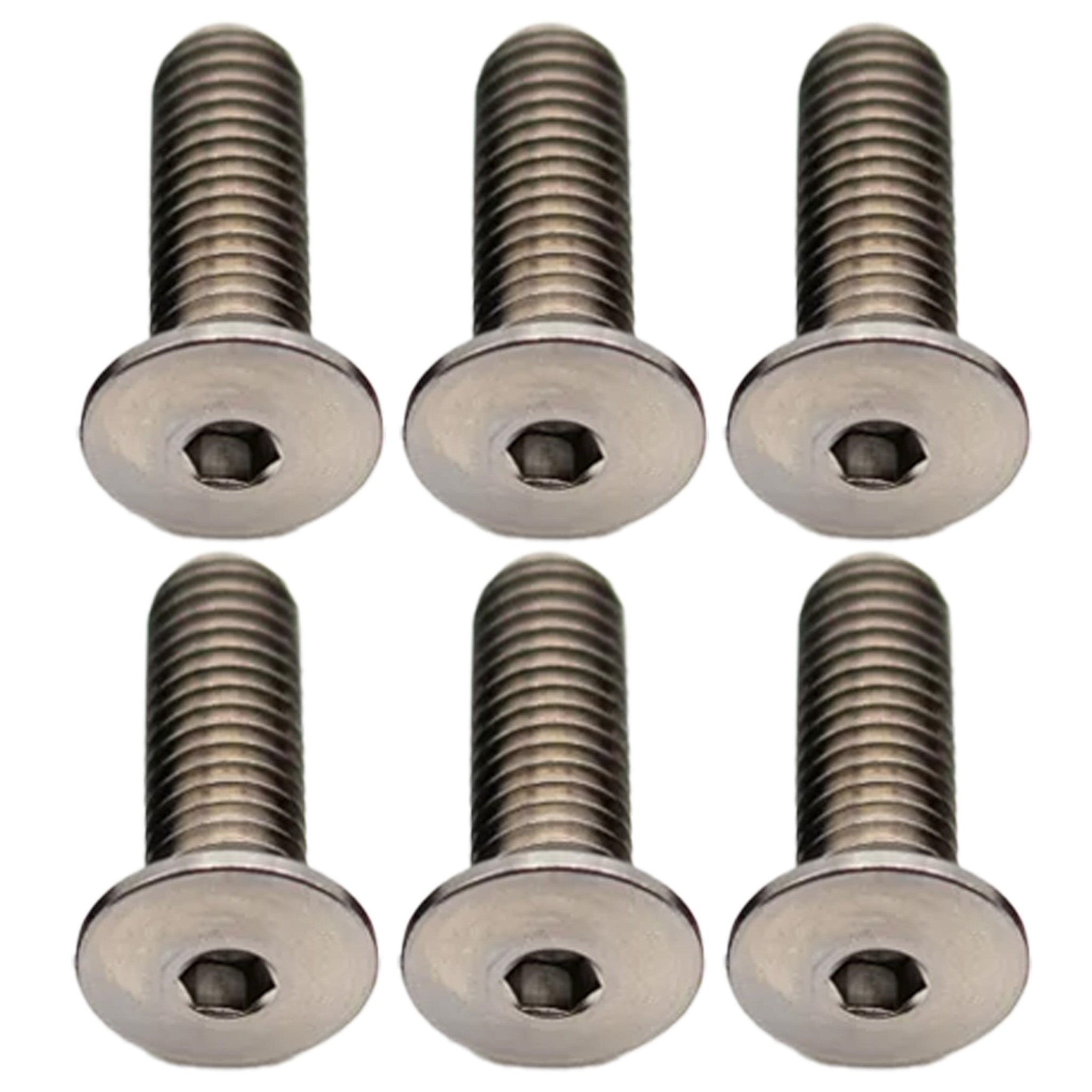 Better Bolts Titanium Water Bottle Cage Bolts, 15mm, Silver, 6/Coun-0