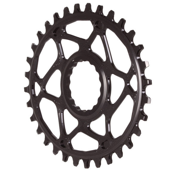 Absolute Black Spiderless Cinch DM Oval Chainring, 32T - Black-0