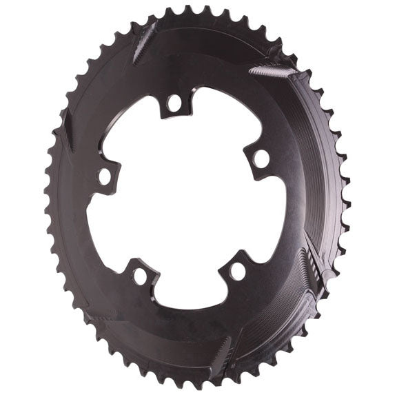 Absolute Black Premium Oval Road Chainring, 5x110BCD 52T - Black-0