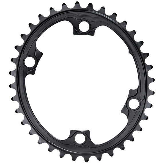 Absolute Black Premium Oval Road Chainring, 4x110BCD 36T - Black-0