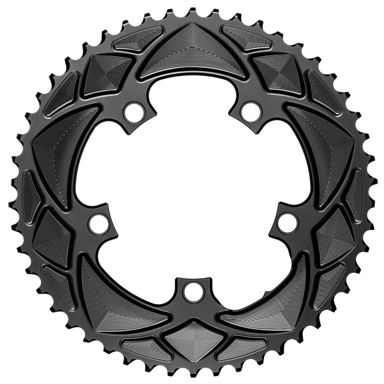 Absolute Black Round Chainring, 5x110BCD 50T - Black-0