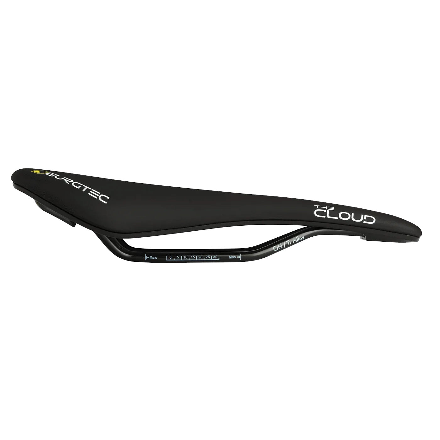 Burgtec The Cloud MK2 Saddle, Ti Rail/Carbon Base, Black-0
