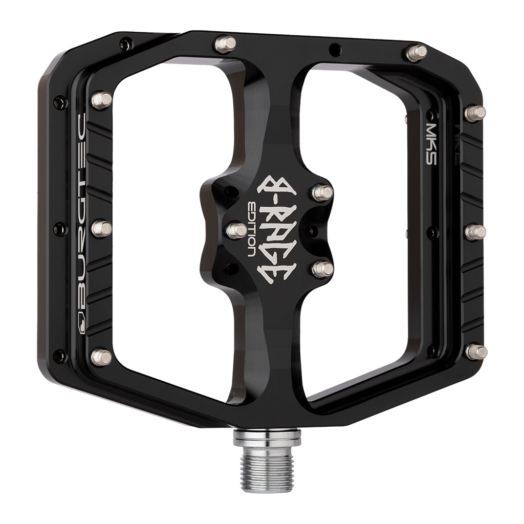 Burgtec Penthouse Flat MK5 B-Rage Edition Pedals, Burg Black-1
