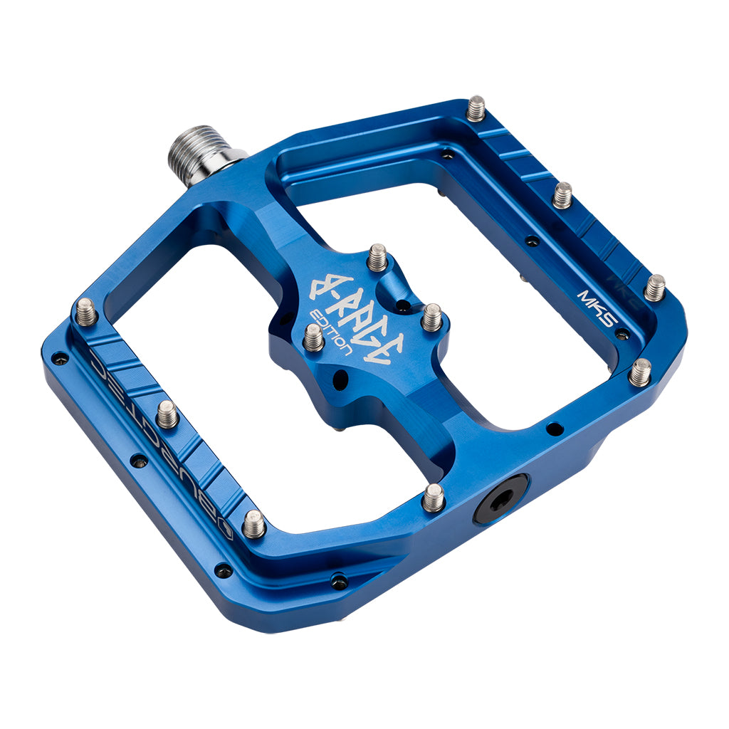 Burgtec Penthouse Flat MK5 B-Rage Edition Pedals, Deep Blue-0