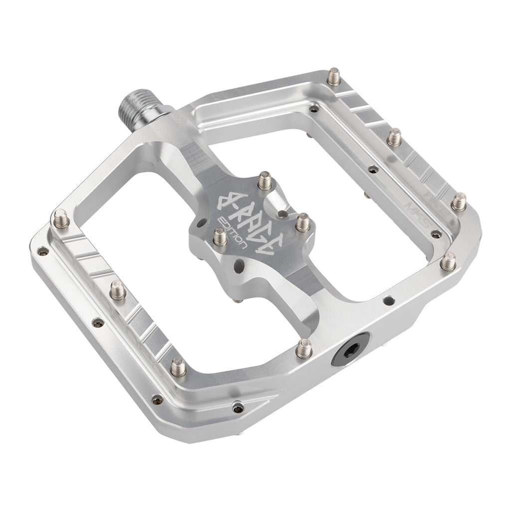 Burgtec Penthouse Flat MK5 B-Rage Edition Pedals, Silver-0
