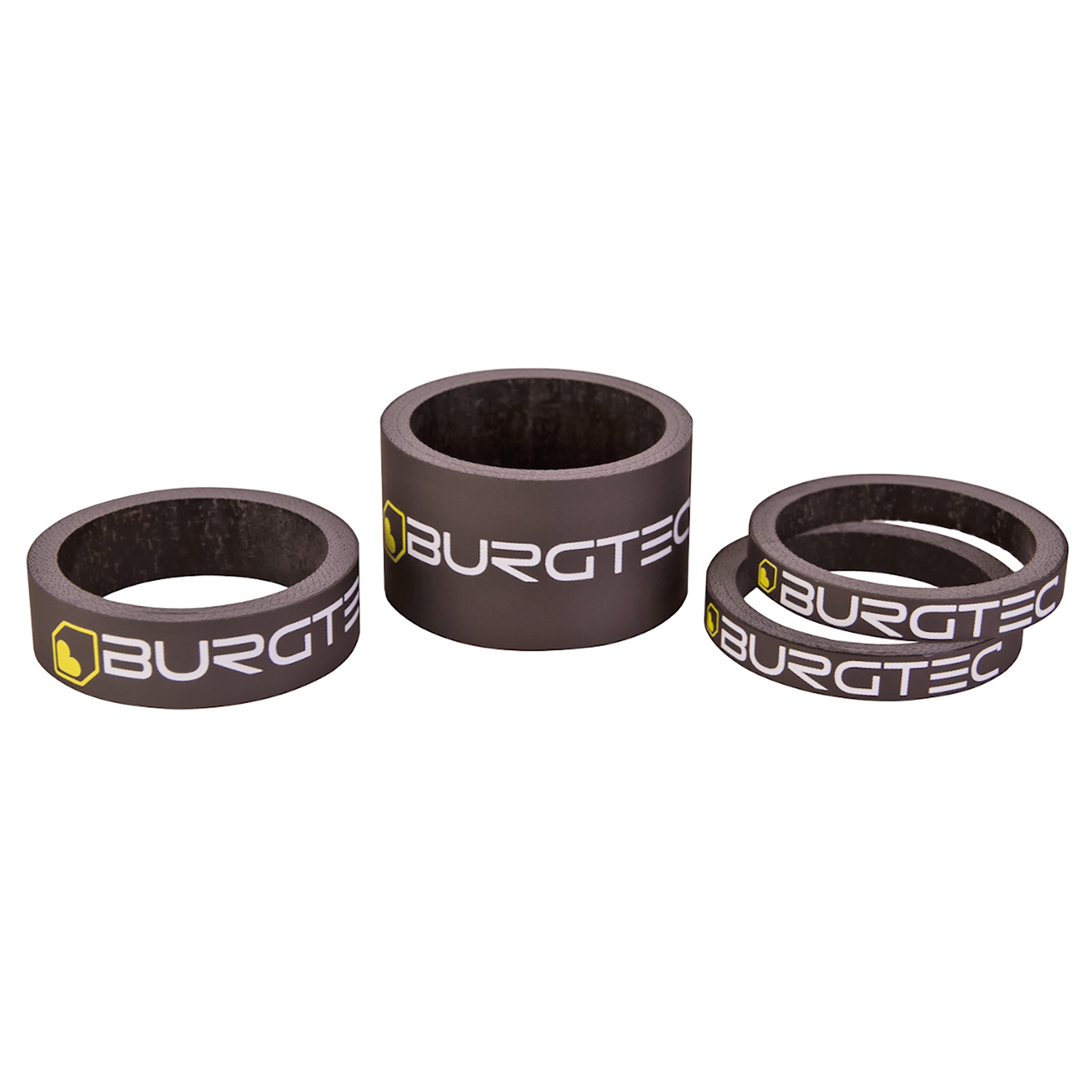 Burgtec Carbon Stem Spacer Kit, Burgtec Black, 4/Count-0