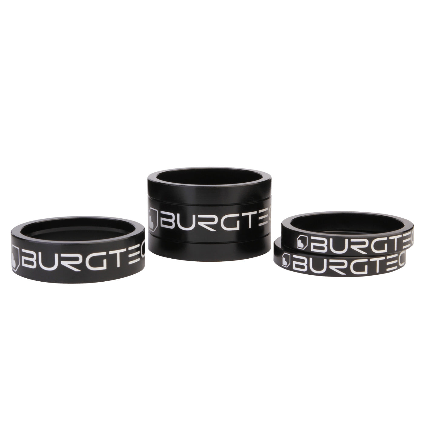 Burgtec Stem Spacer Kit, Burgtec Black, 4/Count-0
