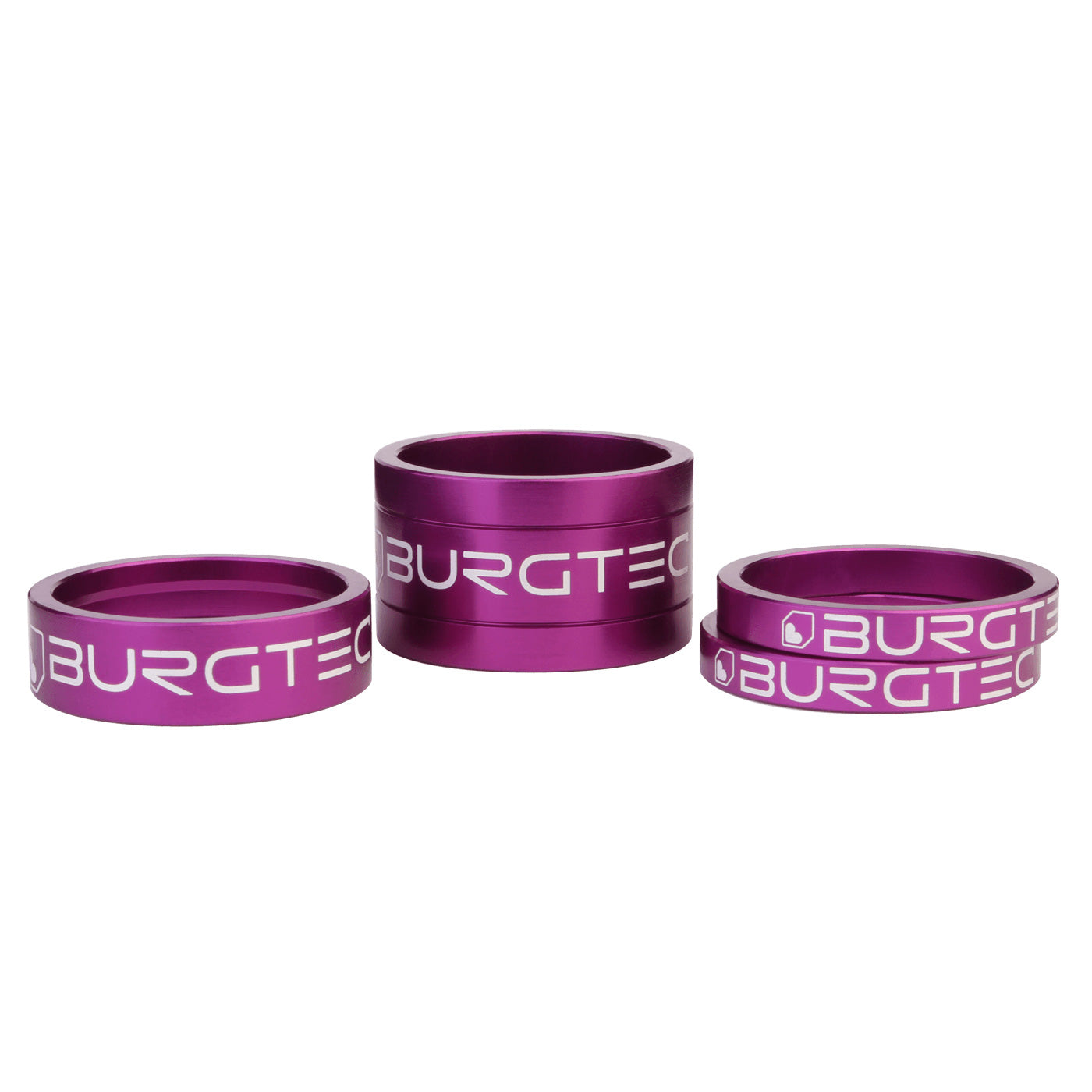 Burgtec Stem Spacer Kit, Purple Rain, 4/Count-0