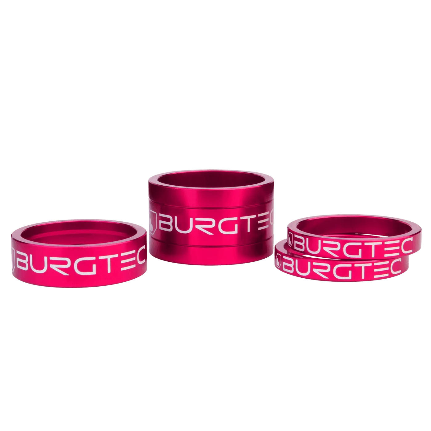 Burgtec Stem Spacer Kit, Toxic Barbie Pink, 4/Count-0