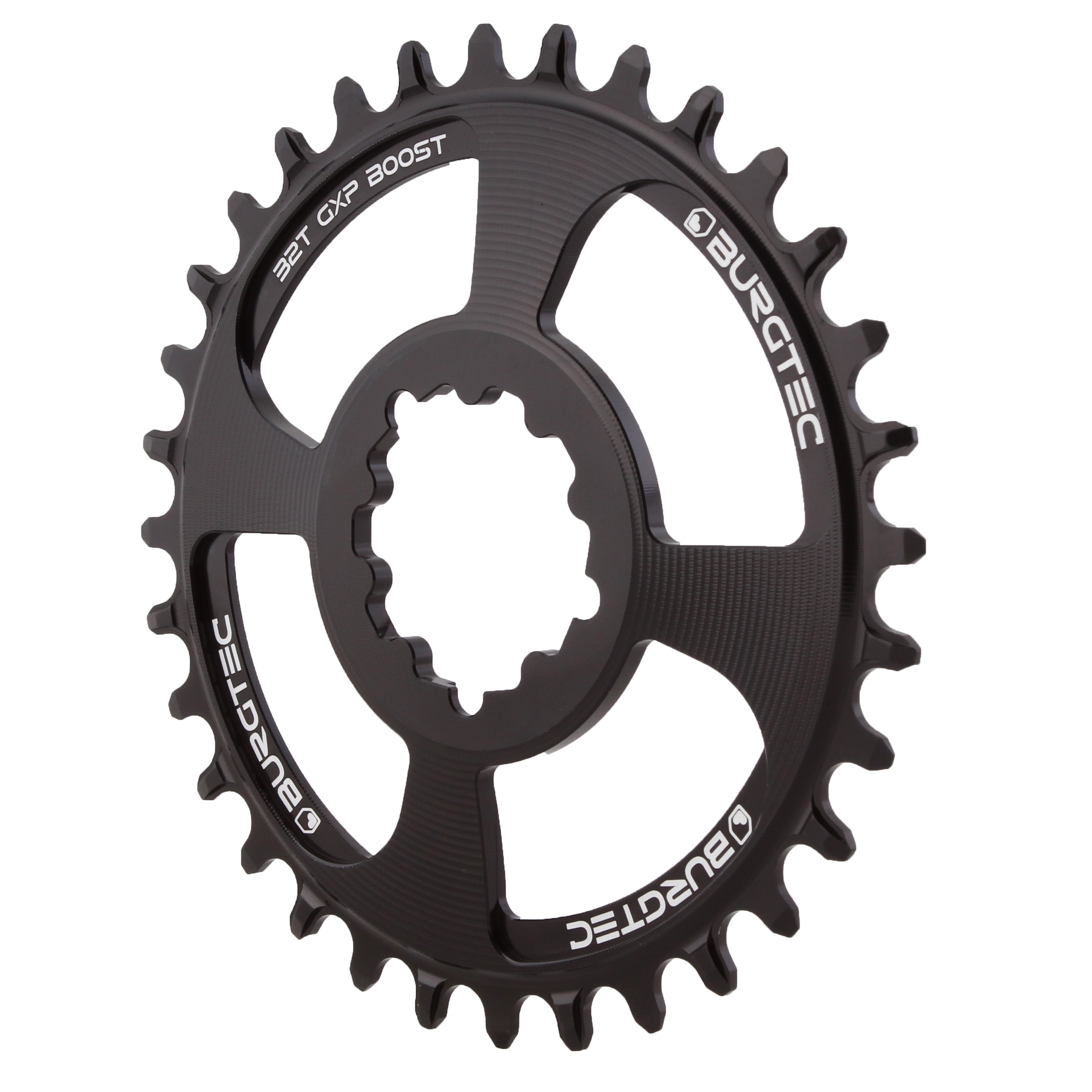 Burgtec GXP Boost 3mm Offset Thick Thin chainring, 32T, Black-0