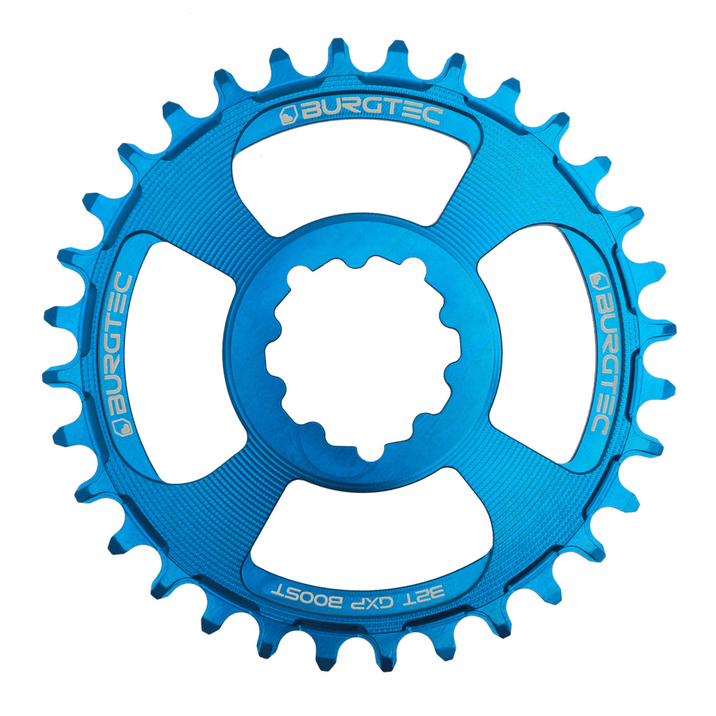 Burgtec GXP Boost 3mm Thick Thin Chainring, 30T, Deep Blue-0