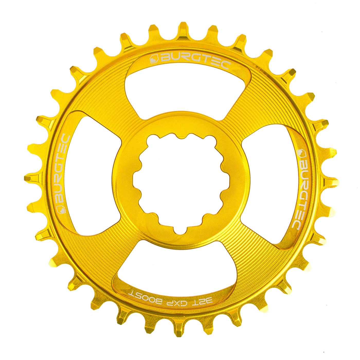 Burgtec GXP Boost 3mm Thick Thin Chainring, 32T, Bullion Gold-0
