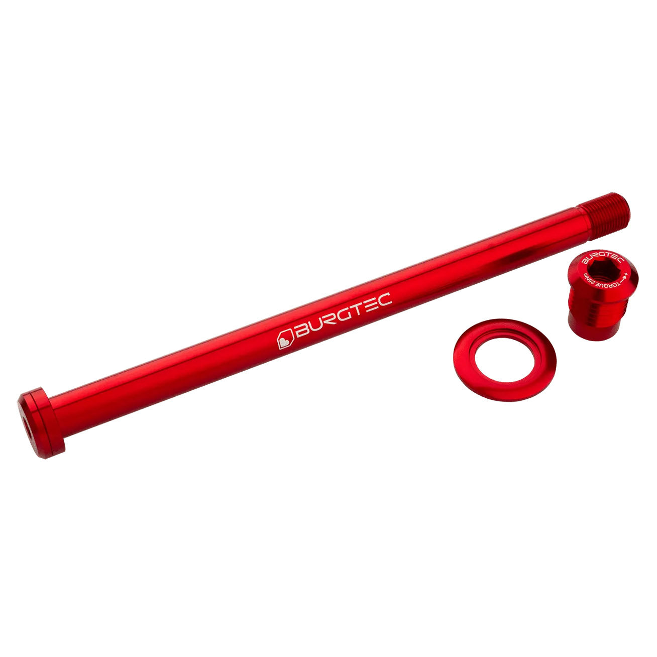 Burgtec Trek 184.5mm Rear Axle, Race Red-0
