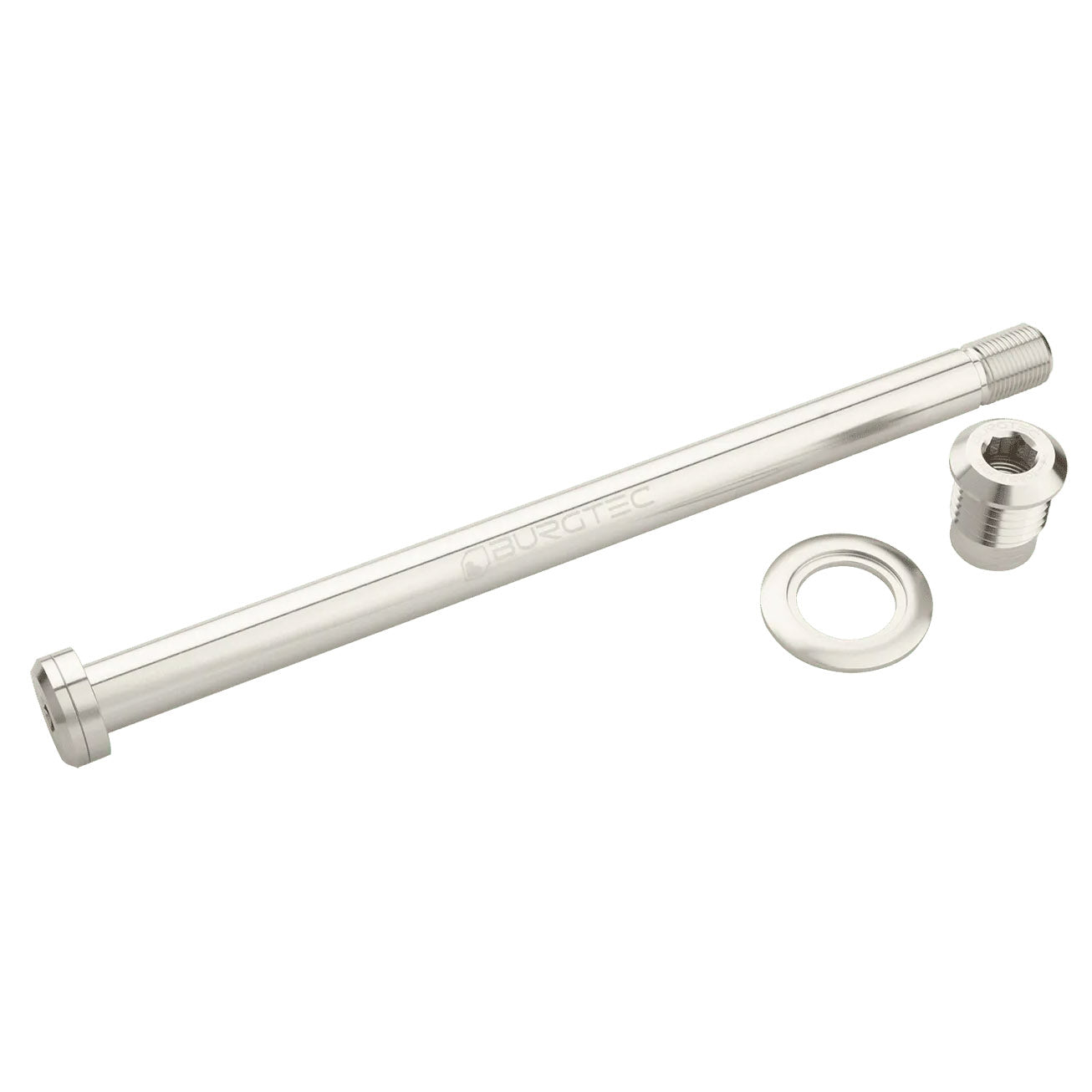 Burgtec Trek 184.5mm Rear Axle, Rhodium Silver-0