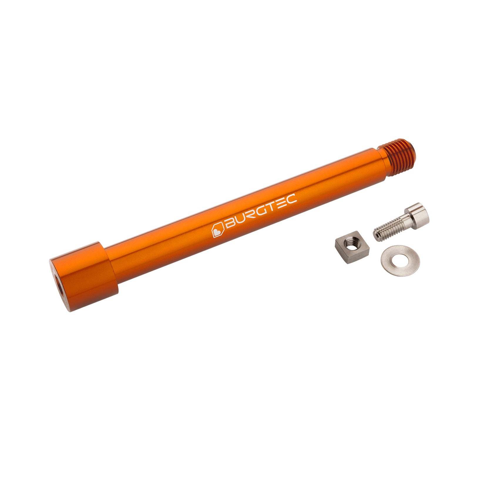 Burgtec Fox Fork 2021+ Axle, 15x110mm, Iron Bro Orange-0