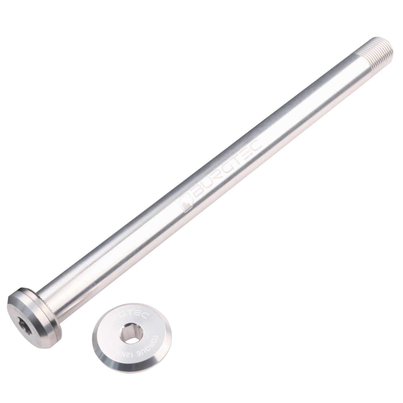 Burgtec Santa Cruz Rear Axle, 12x168.5mm, Rhodium Silver-0
