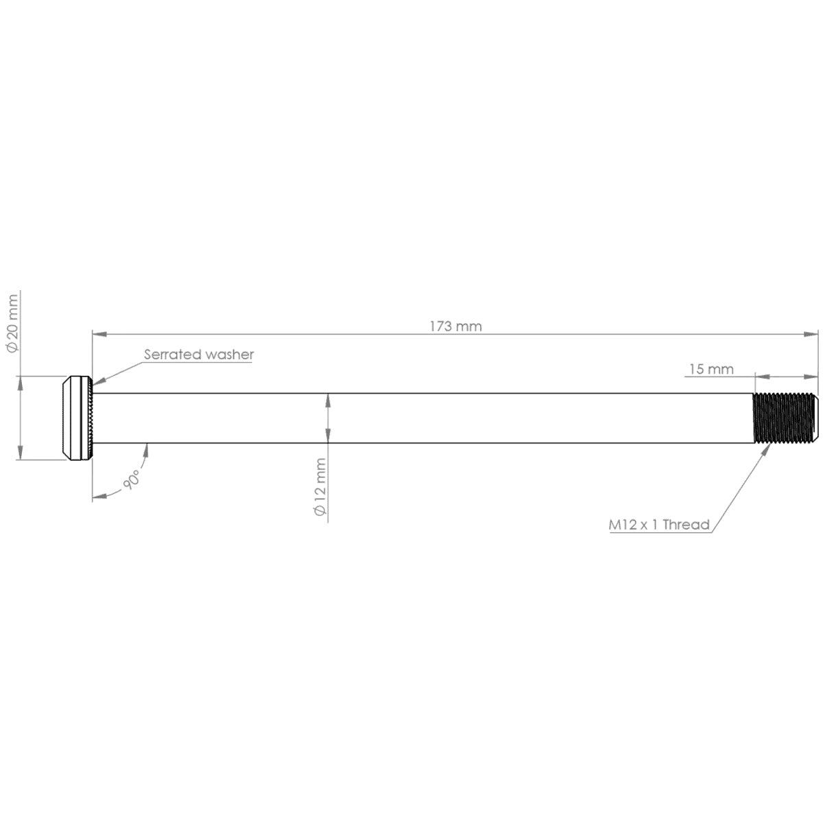 Burgtec Santa Cruz Rear Axle, 12x173.7mm, Iron Bro Orange-1