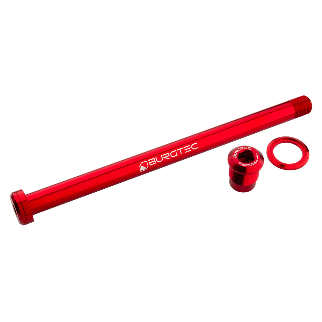 Burgtec 180mm x 12mm 1.00mm Pitch Rear Axle, Race Red-0