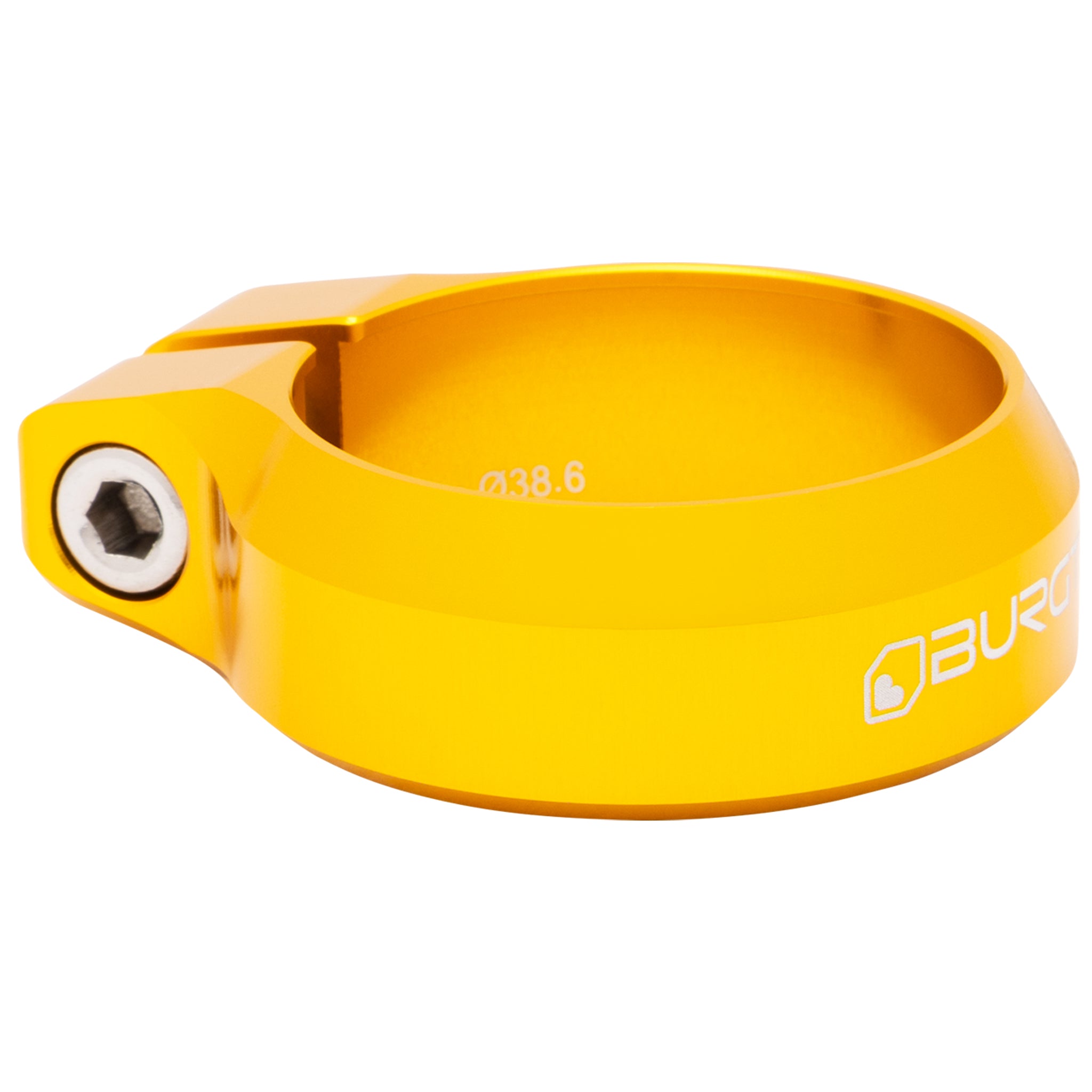 Burgtec Seat Clamp, 38.6mm, Burgtec Bullion Gold-0