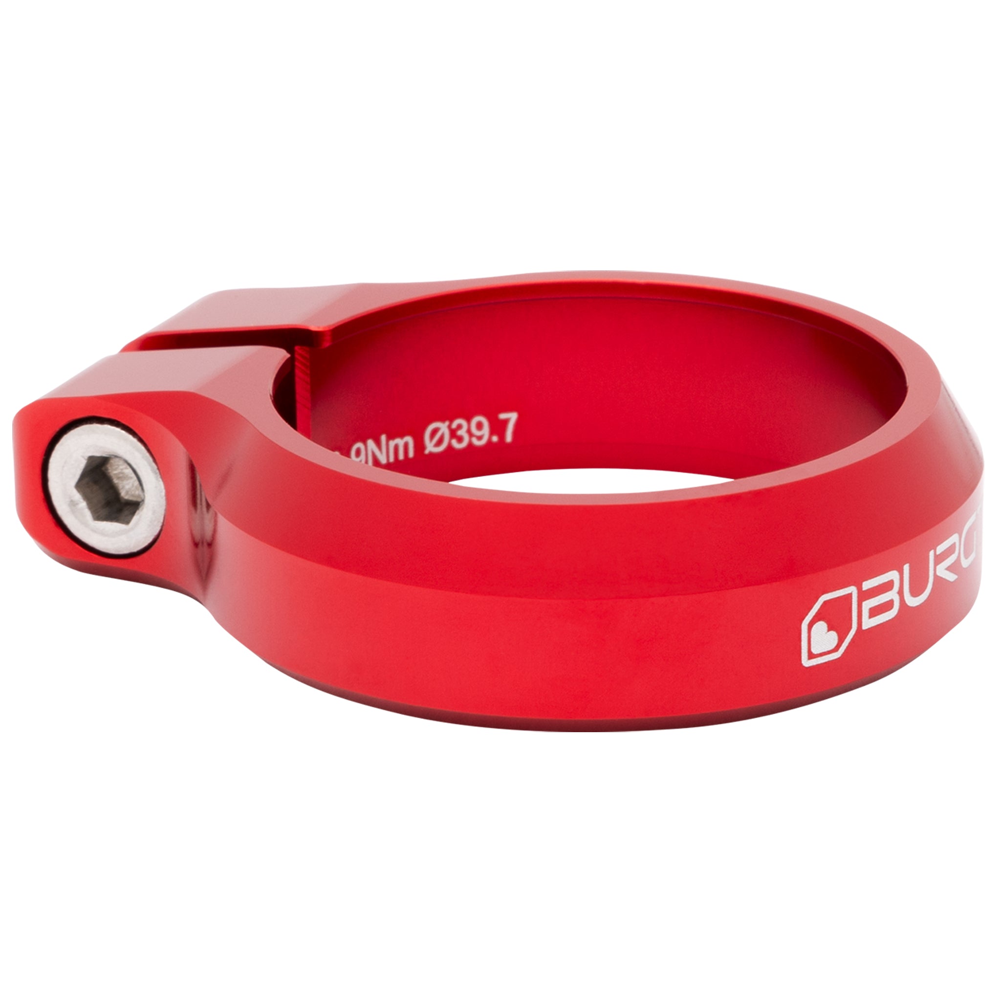 Burgtec Seat Clamp, 39.7mm, Race Red-0