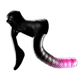Ciclovation Leather Touch Handlebar Tape, Fusion Dot Blk/Pink-0