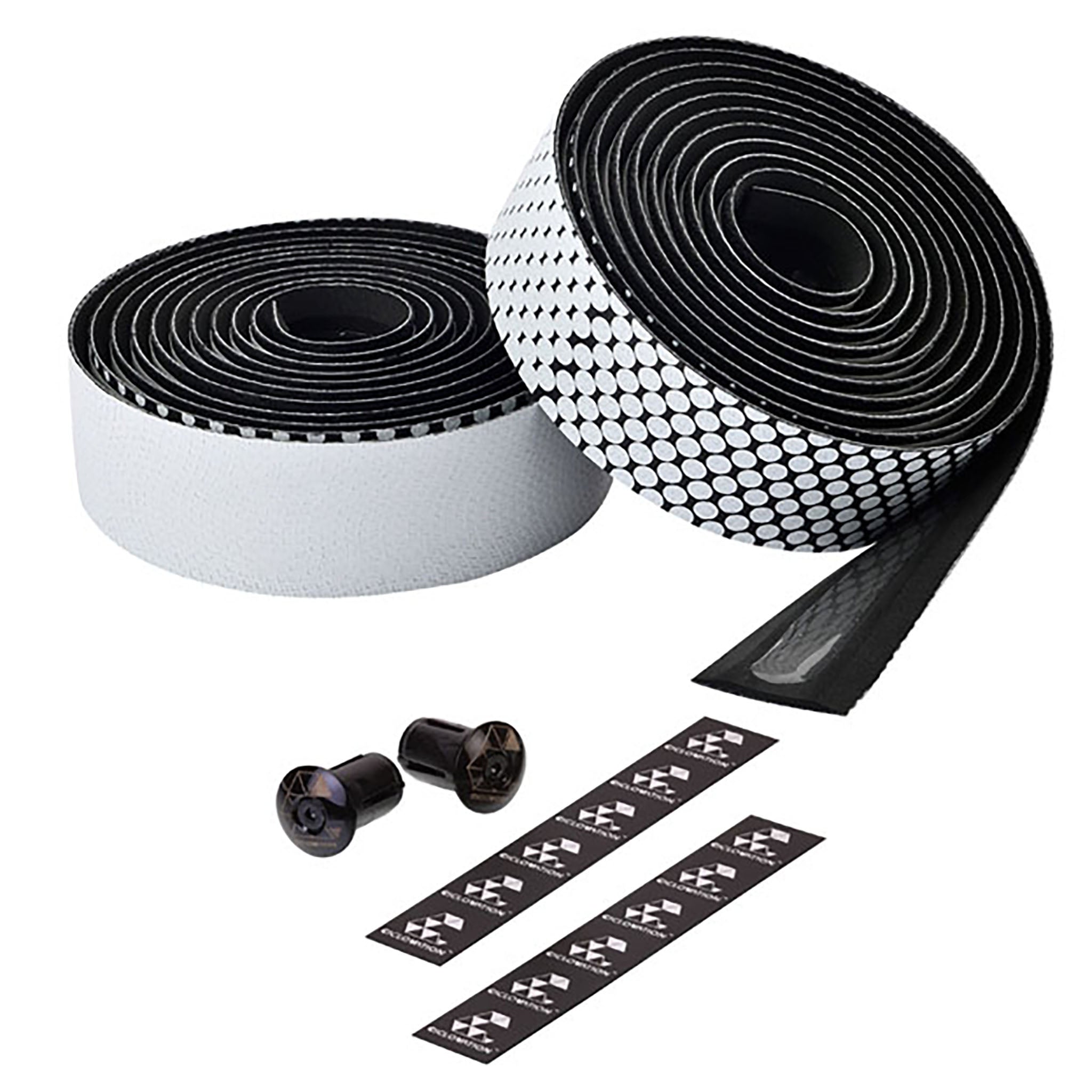 Ciclovation Leather Touch Handlebar Tape, Fusion Dot Blk/White-1