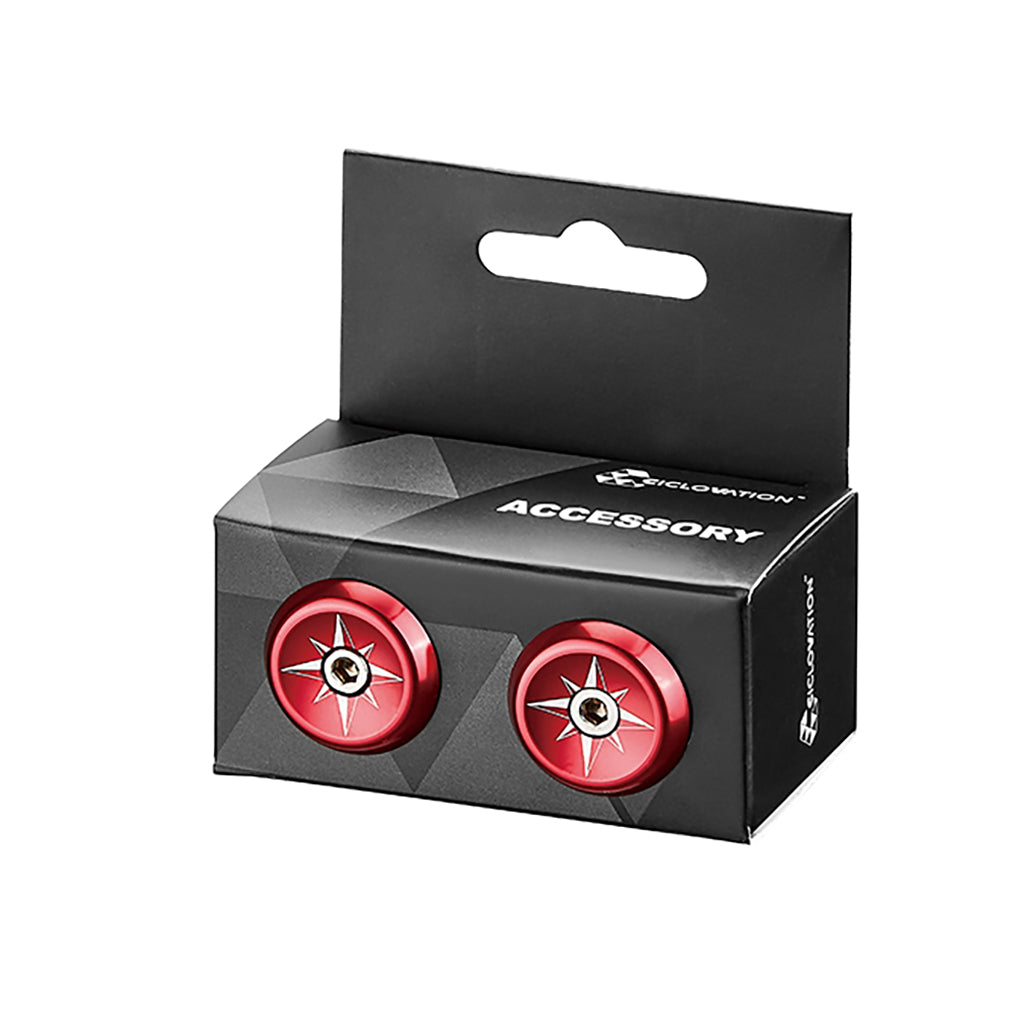 Ciclovation Vortex Lock-In Power Wave Road Bar End Plug Red-1