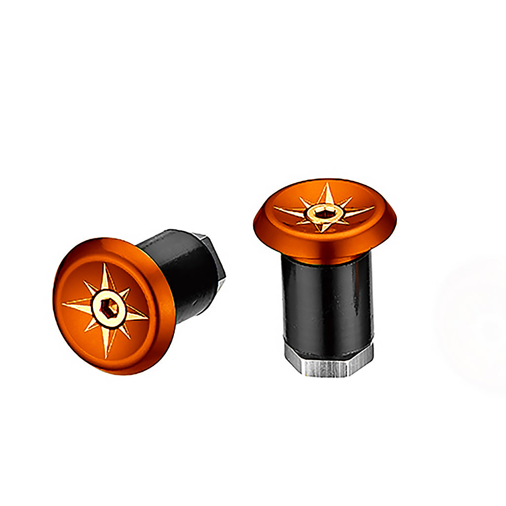 Ciclovation Vortex Lock-In Power Wave Road Bar End Plug Orange-0