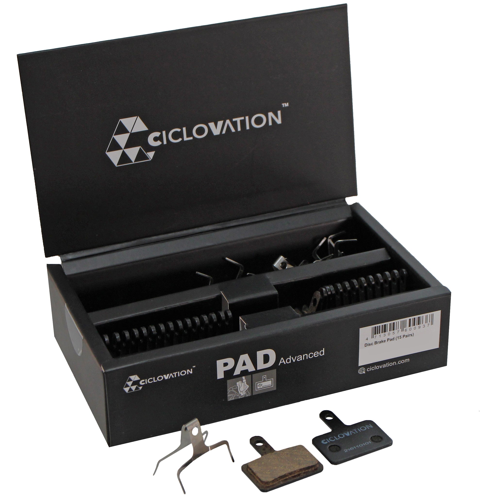 Ciclovation Shimano (B-type 2-piston) Pads, Organic, Box/15-0