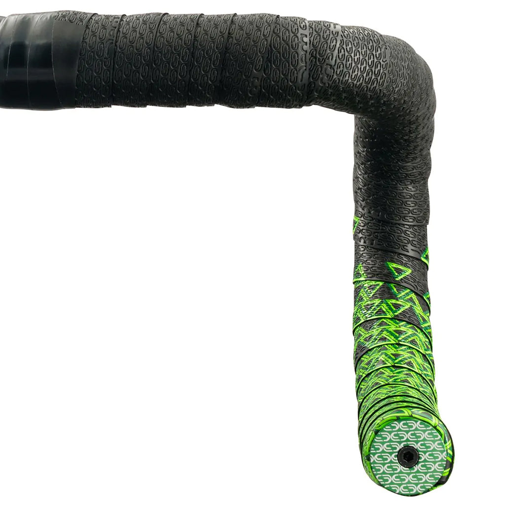 Deda Elementi Loop Handlebar Tape, Black/Green-1