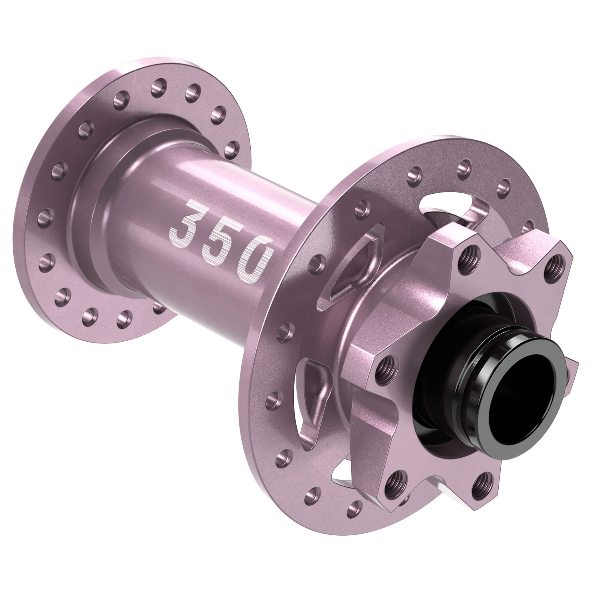 DT Swiss 350 6B-Disc Front Hub, 32h, 15x110mm, Pink Ltd Ed-0