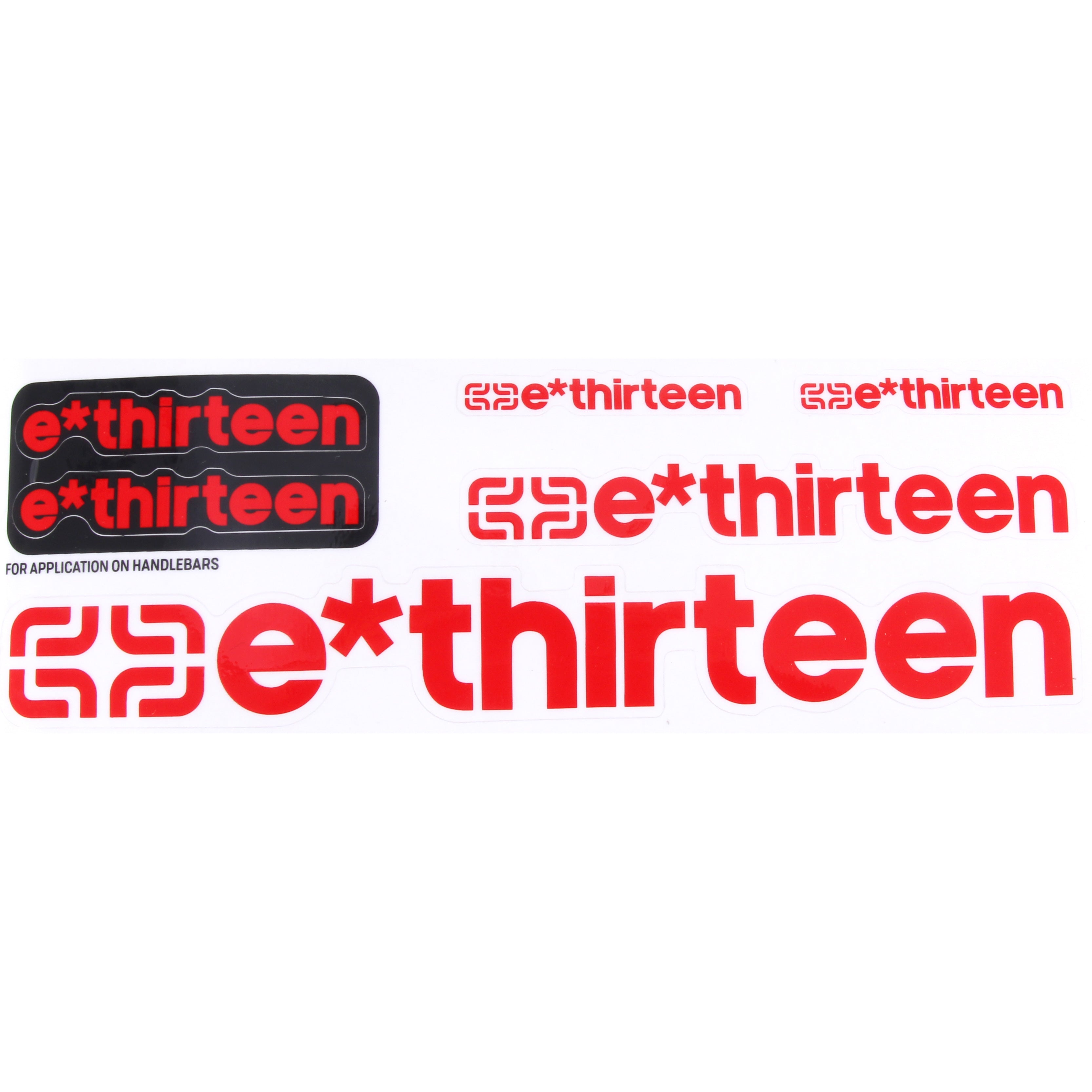 E*thirteen Race Handlebar Decal Set, All'Round Red  -0