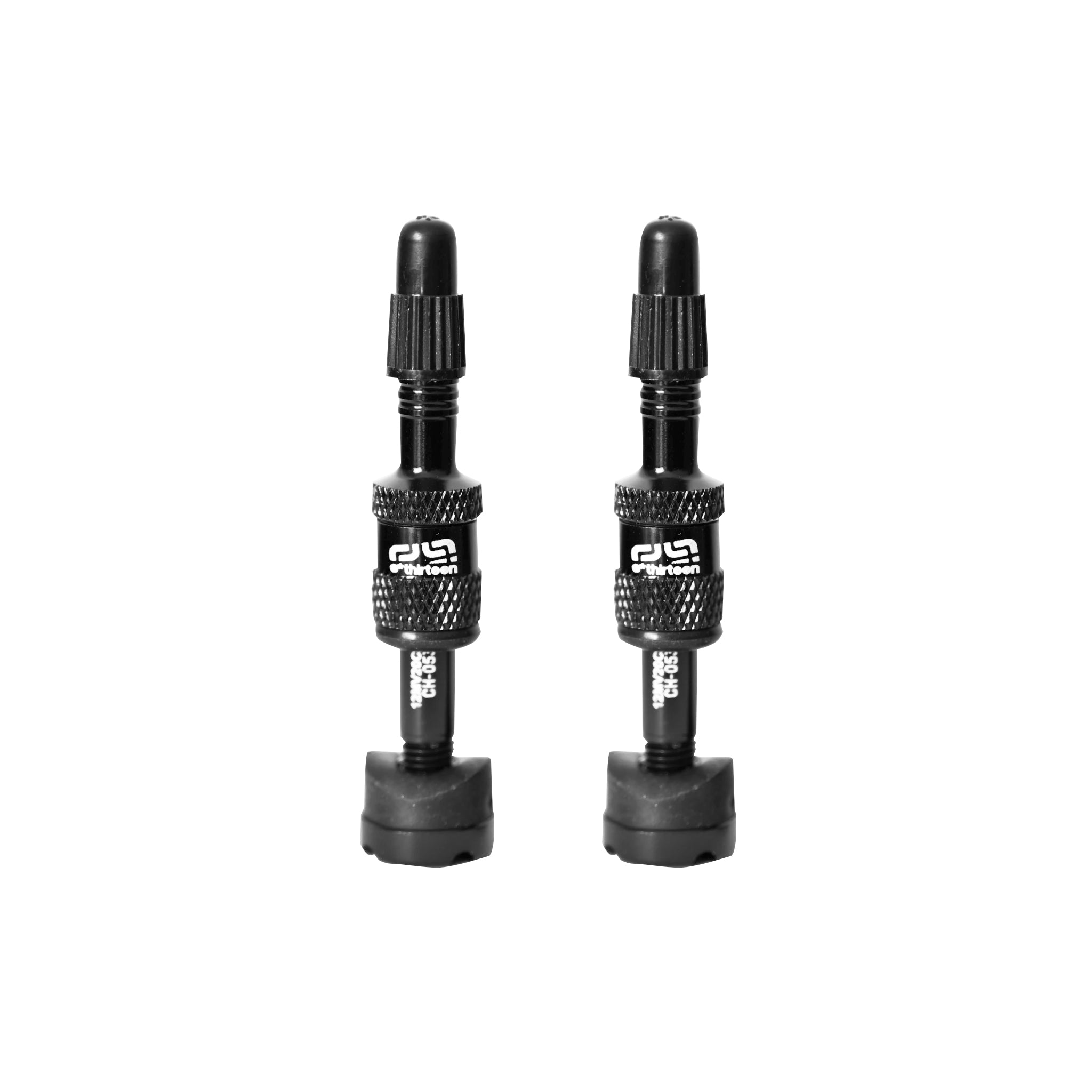 E*thirteen Quick Fill Tire Plasma Valves(23-30mm Rim), Pair - Blk-0