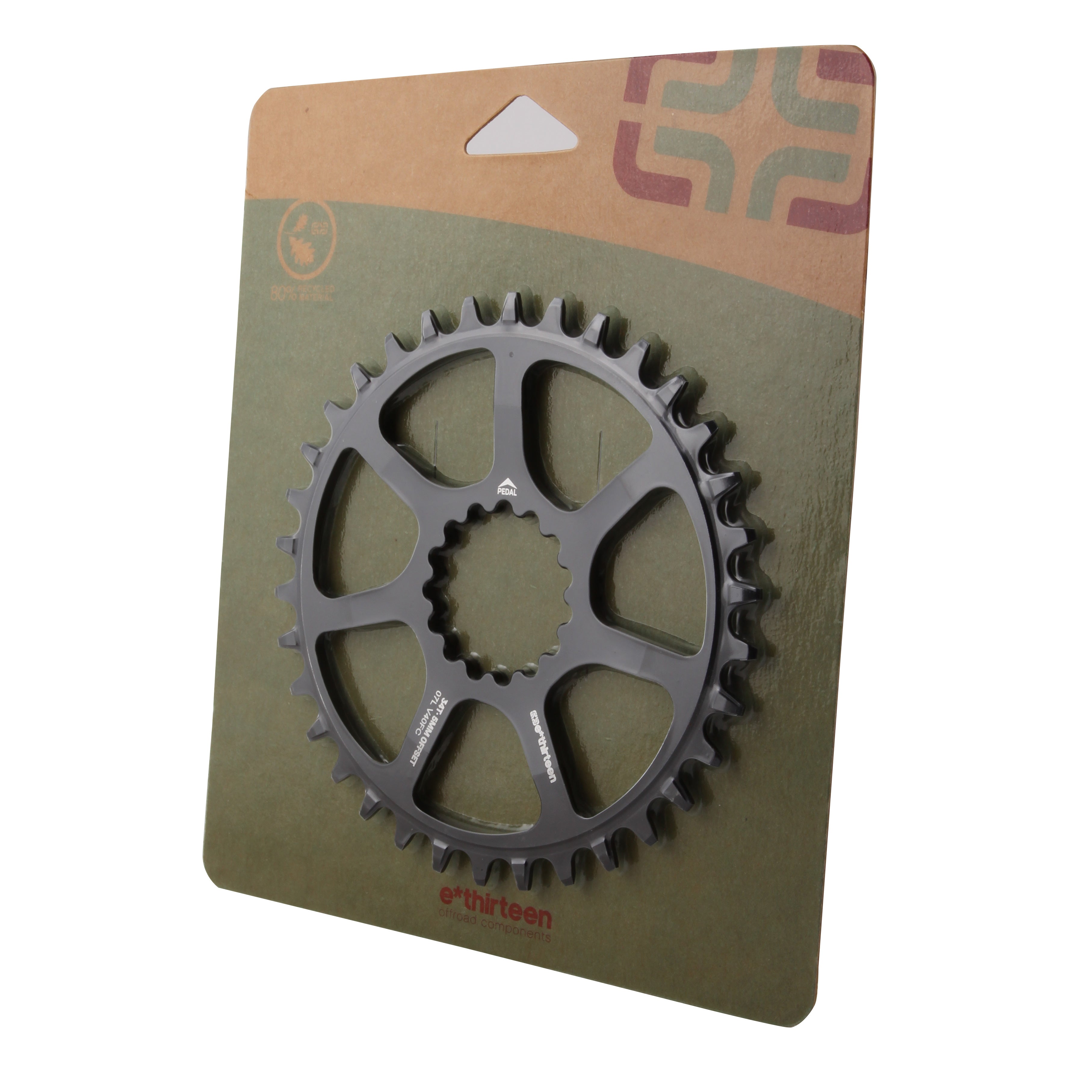 E*thirteen Ultralight Guidering (5mm Boost), 34t - Black-0