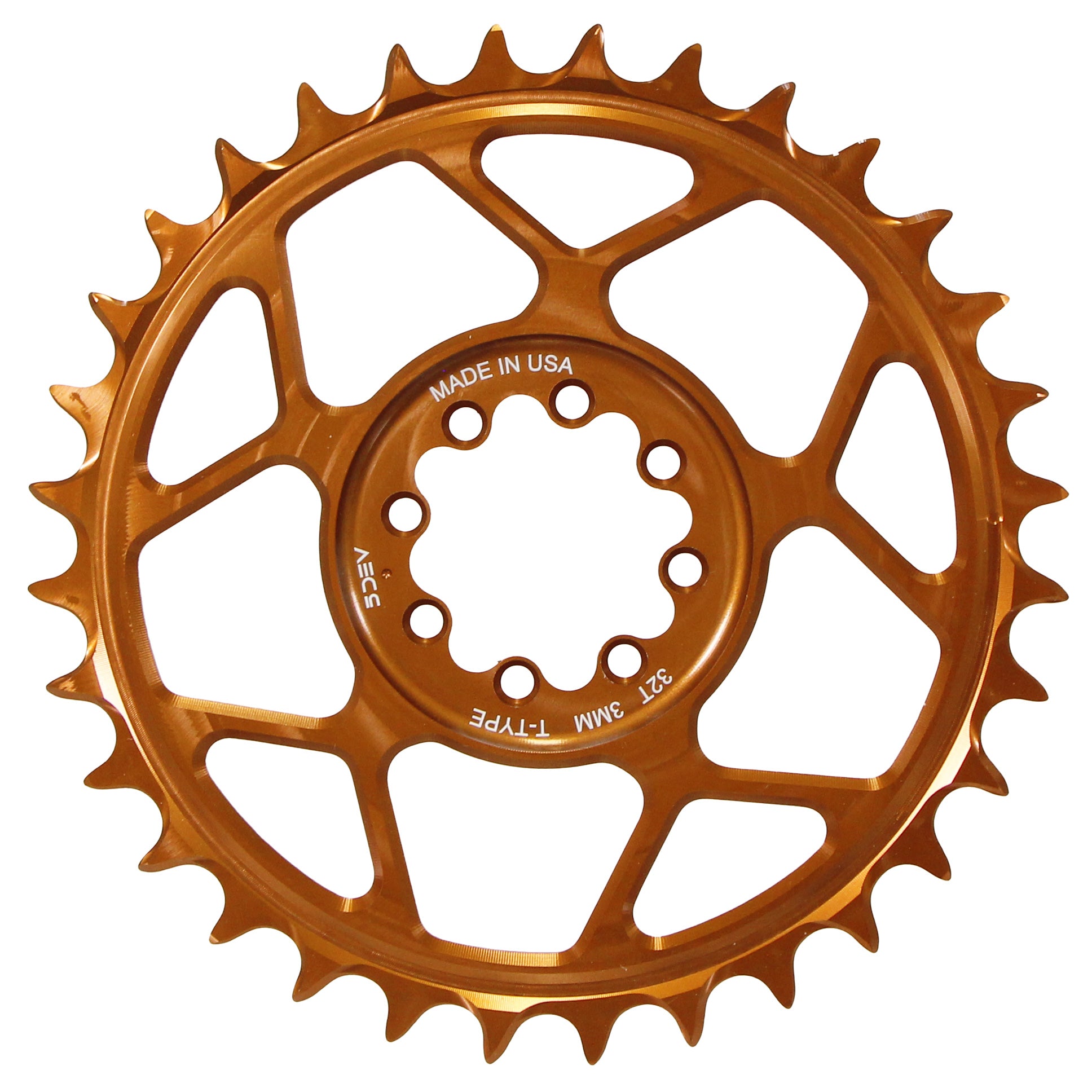 5Dev T-Type 8-Bolt Chainring, 3mm Offset, 32T, Kash-0